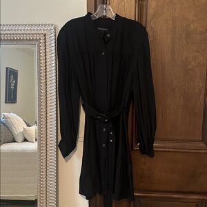 Banana Republic Black Button-Up Dress